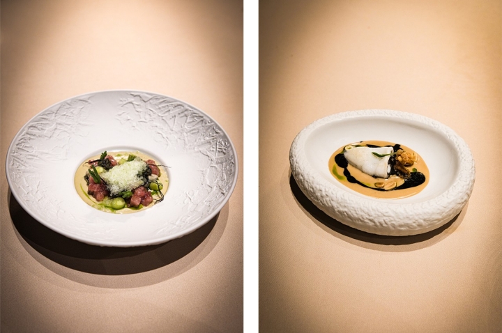 A combinação de atum, pepino e ostra é um clássico de Louis Anjos, retrabalhado a cada novo menu A combinação de atum, pepino e ostra é um clássico de Louis Anjos, retrabalhado a cada novo menu