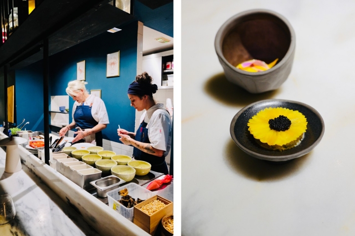 A chef privilegia uma equipa de cozinha e de sala constituída por mulheres. A partir de Julho, organiza os jantares Ladies’ Night, com chefs convidadas A chef privilegia uma equipa de cozinha e de sala constituída por mulheres. A partir de Julho, organiza os jantares Ladies’ Night, com chefs convidadas