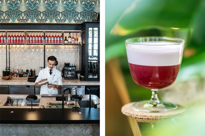 O bartender Bruno Castro prepara o Grapes + Ginger com tequila, sumos de limºao, Porto, bitter aperitivo italiano e sumo de gengibre O bartender Bruno Castro prepara o Grapes + Ginger com tequila, sumos de limºao, Porto, bitter aperitivo italiano e sumo de gengibre