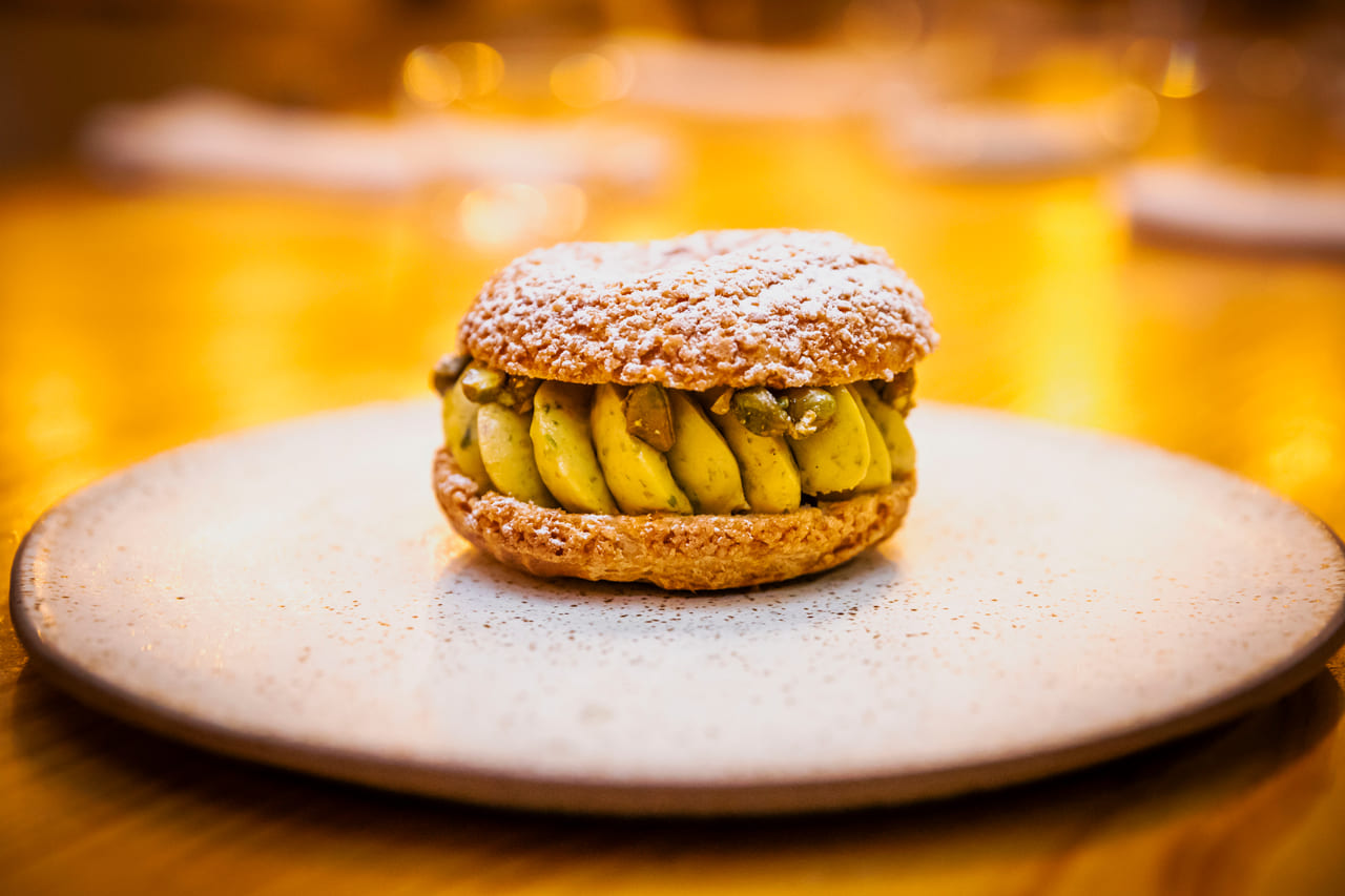 Paris-Brest de pistacho