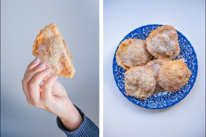 As azevias, o mais complexo dos fritos de Natal, são feitas com mestria por Ofélia Santos  As azevias, o mais complexo dos fritos de Natal, são feitas com mestria por Ofélia Santos