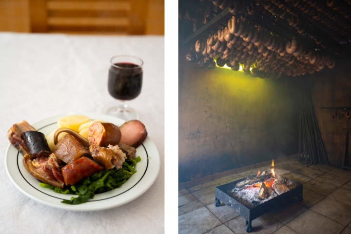 No Cozinha Regional D’Alcina, o fumeiro tem o tamanho de um armário de roupa