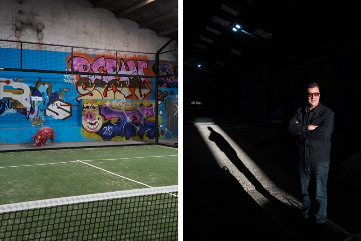 Howard Bilton investiu num campo de padel com muita arte