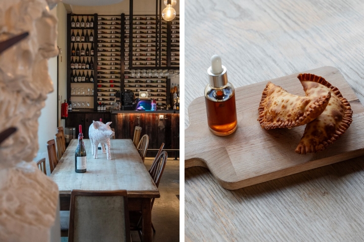 O The Folly é o restaurante desta adega e galeria de arte contemporânea