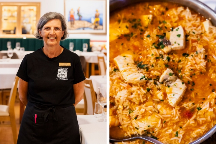 Lorena, de 65 anos, é a "cara do Pescador", diz Marisa Cota, por causa "da simpatia e do sorriso". É uma das funcionárias mais antigas do restaurante e o braço direito do proprietário, José Almerindo Costa
