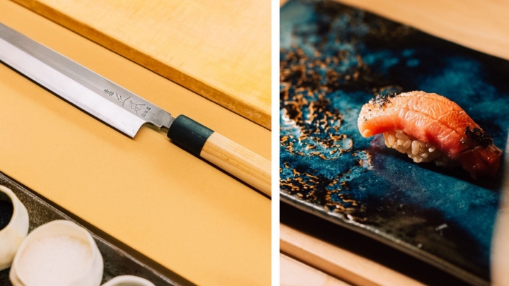 Cuchillo y emplatado minimalista japones Cuchillo y emplatado minimalista japones