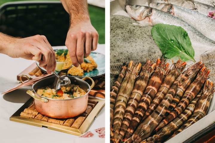 Filetes de polvo com arroz de gambas Filetes de polvo com arroz de gambas
