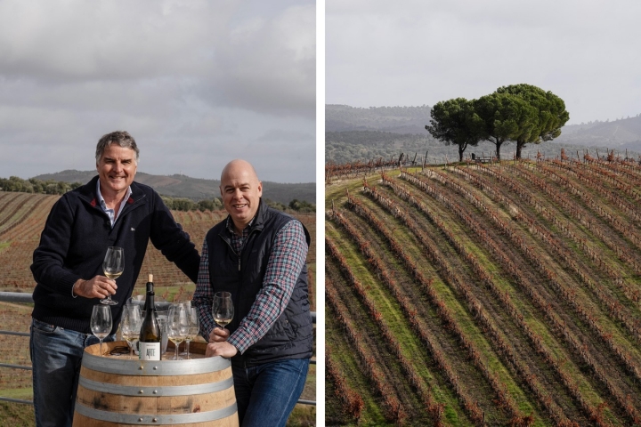 Reto Jörg, administrador, e Ricardo Tavares, da equipa de enologia, são os responsáveis pelos 22,5 hectares de vinha 