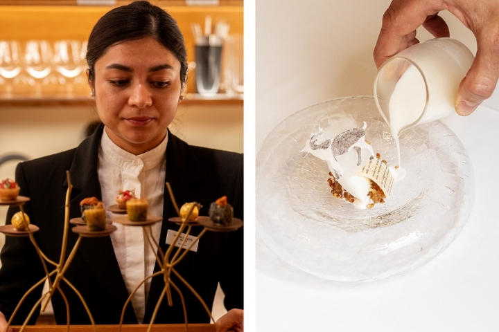 Os petit fours, à esquerda, e, à direita, a Cabra “espertalhona” Os petit fours, à esquerda, e, à direita, a Cabra “espertalhona”