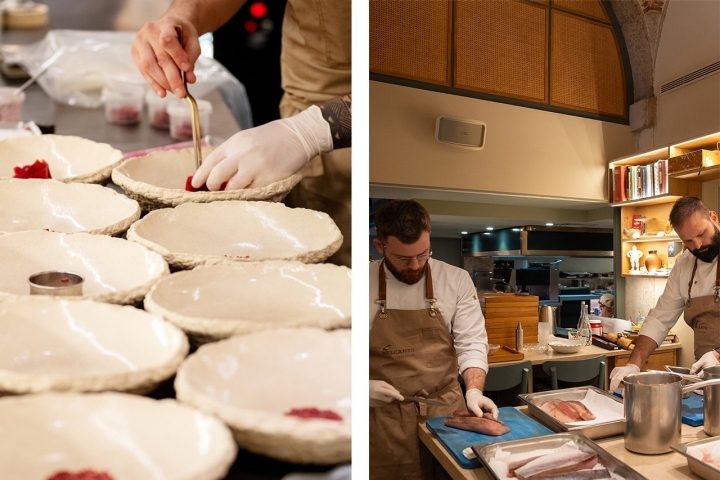 Os lombos de peixe que são cortados geometricamente iguais Os lombos de peixe que são cortados geometricamente iguais