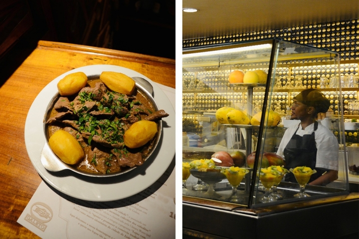 Iscas com batata cozida Iscas com batata cozida