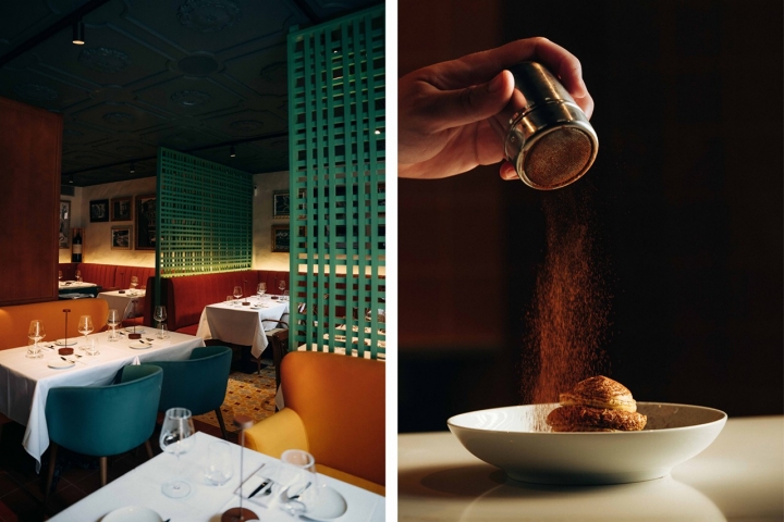 Imagen doble platos e interior del restaurante Imagen doble platos e interior del restaurante