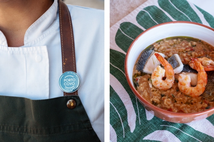 O arroz cremoso com peixe e camarão é imperdível e está na carta desde que o restaurante abriu, em Maio de 2021 O arroz cremoso com peixe e camarão é imperdível e está na carta desde que o restaurante abriu, em Maio de 2021