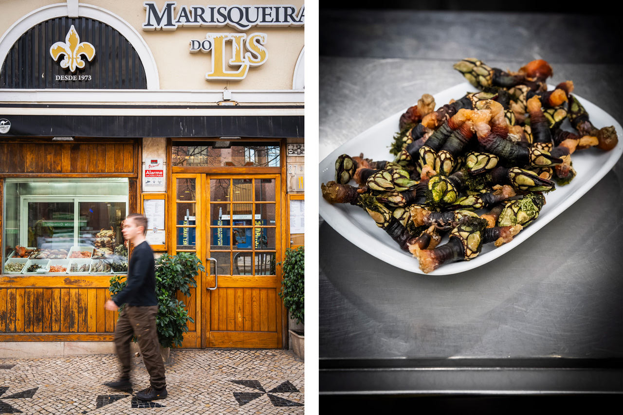 A Marisqueira do Lis abriu portas em 1973. A rotatividade permite que tenham apanhadores de percebes, à direita, que só trabalham para esta casa 