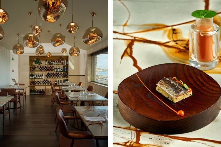 O snack de sardinha com gaspacho de morango e melancia é um dos pratos da carta de Miguel Laffan  O snack de sardinha com gaspacho de morango e melancia é um dos pratos da carta de Miguel Laffan