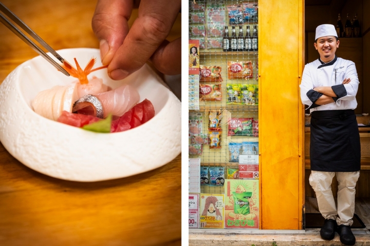 Com técnicas de corte tradicionais, Ashik Yonjan é o responsável por este Omakase junto à Avenida da Liberdade  Com técnicas de corte tradicionais, Ashik Yonjan é o responsável por este Omakase junto à Avenida da Liberdade