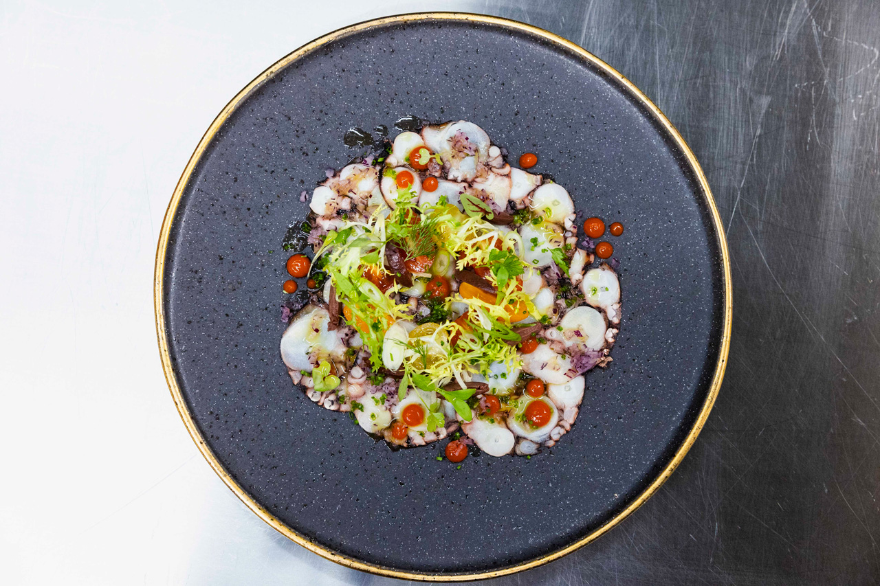 Carpaccio de polvo algarvio, do Bistrô