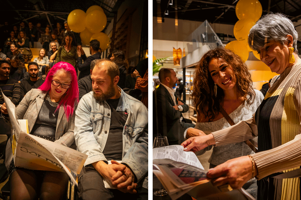 Antes da entrega dos Soletes, os convidados já espreitavam os vencedores no jornal onde figuram os 285 vencedores.