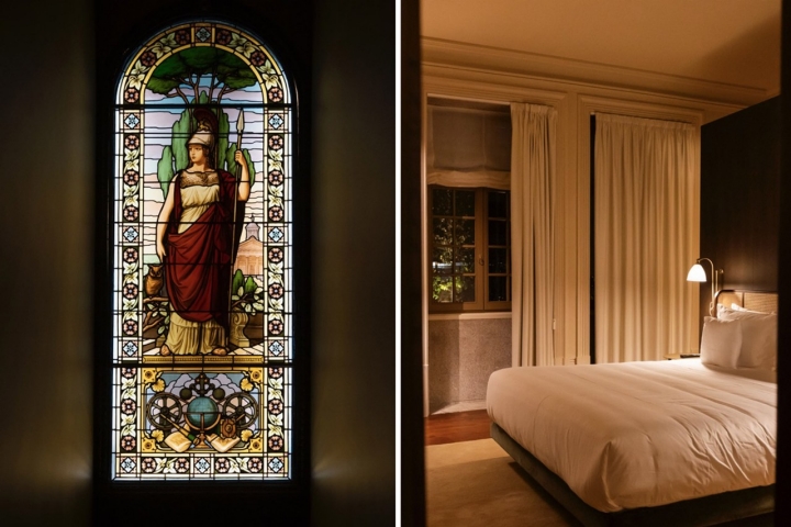 Imagen doble vidriera y habitación Imagen doble vidriera y habitación