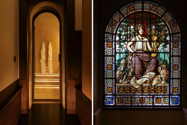 Imagen doble vidriera y pasillos Imagen doble vidriera y pasillos