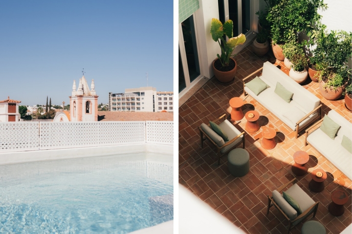 Os tons são quentes e suaves, entre o terracota — que evoca a ligação à terra e ao barro — e os verdes e azuis, em homenagem ao mar que envolve a cidade  Os tons são quentes e suaves, entre o terracota — que evoca a ligação à terra e ao barro — e os verdes e azuis, em homenagem ao mar que envolve a cidade