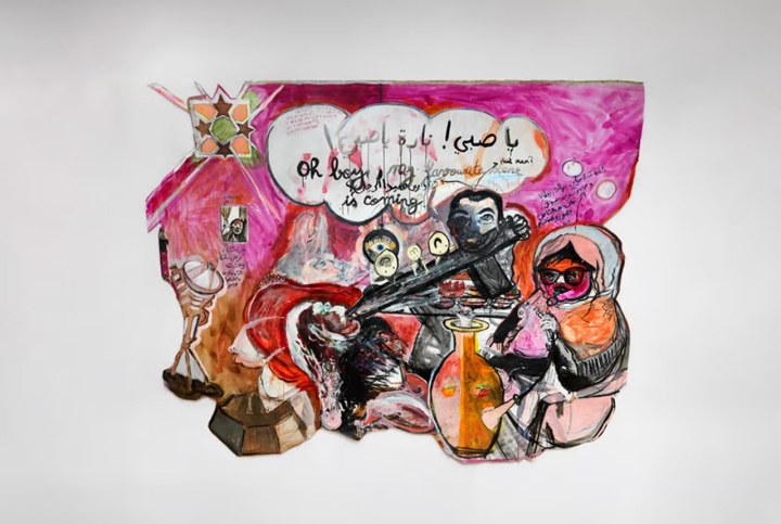 “A mãe de David e Golias”, de 2019, é uma das obras de Mounira Al Sol que pode ver no Museu de Arte Contemporânea de Serralves  “A mãe de David e Golias”, de 2019, é uma das obras de Mounira Al Sol que pode ver no Museu de Arte Contemporânea de Serralves