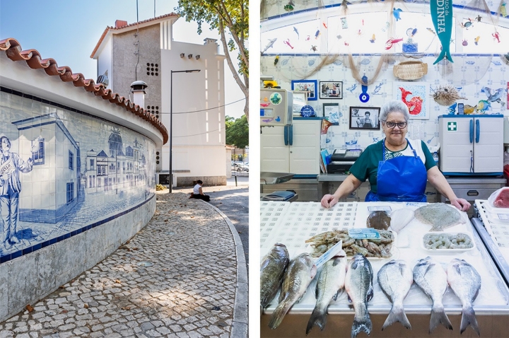 Feirantes com bancas de fruta, queijos ou peixe convivem com diferentes propostas de restauração  Feirantes com bancas de fruta, queijos ou peixe convivem com diferentes propostas de restauração