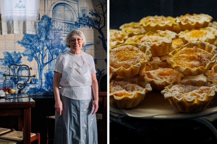 Imagen doble dueña y pastas de la confitería Imagen doble dueña y pastas de la confitería