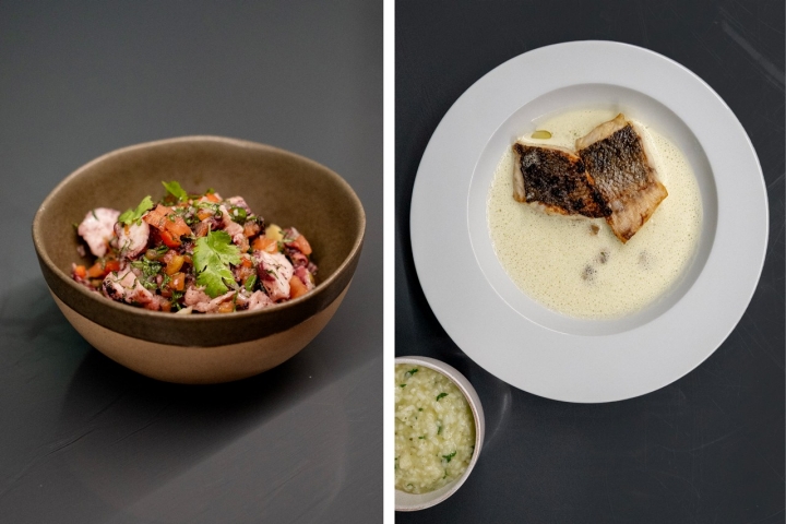 A salada de polvo com tomate e os filetes de robalo com molho Bulhão Pato aparecem na carta de inverno