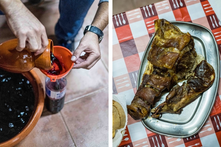 A cabeça de porco assada é prato habitual na Adega do Panóias