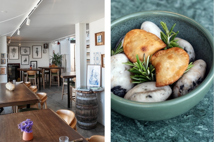 Os pastéis de massa tenra de raia e lingueirão, um dos momentos do menu de degustação do Näperõn Os pastéis de massa tenra de raia e lingueirão, um dos momentos do menu de degustação do Näperõn