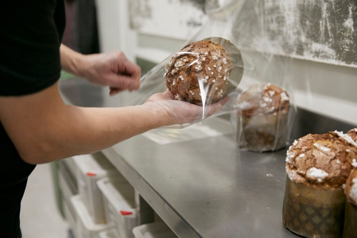 Panettone embolsado.