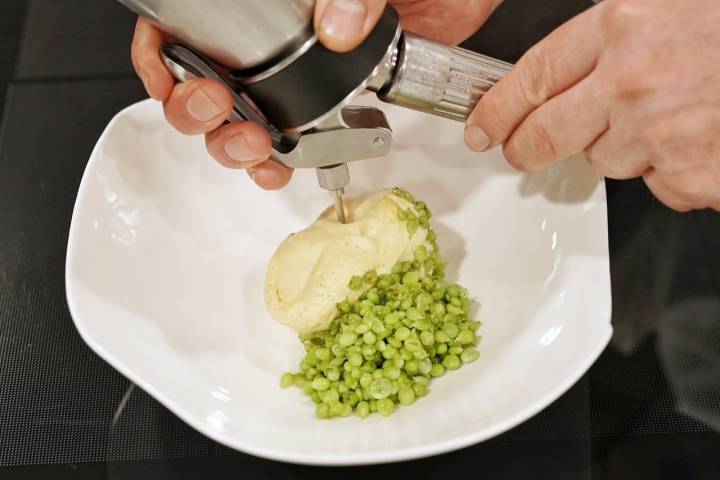 Los guisantes lágrima protagonizaron una de las 3 recetas del chef.