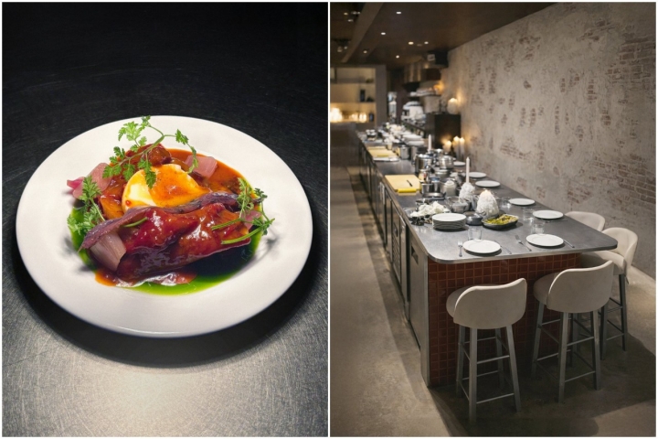 Pimientos soasados y huevo