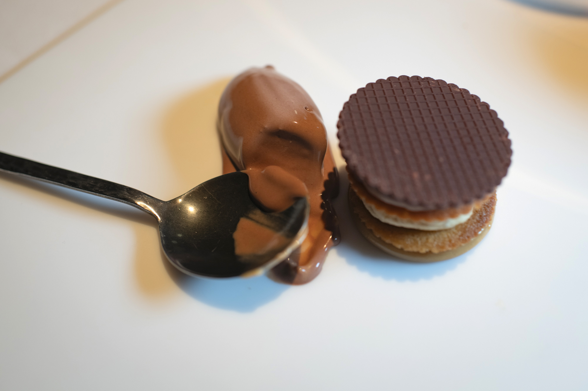 Crema de café Friedhats, chocolate puchero en mus y en helado con galletas. 