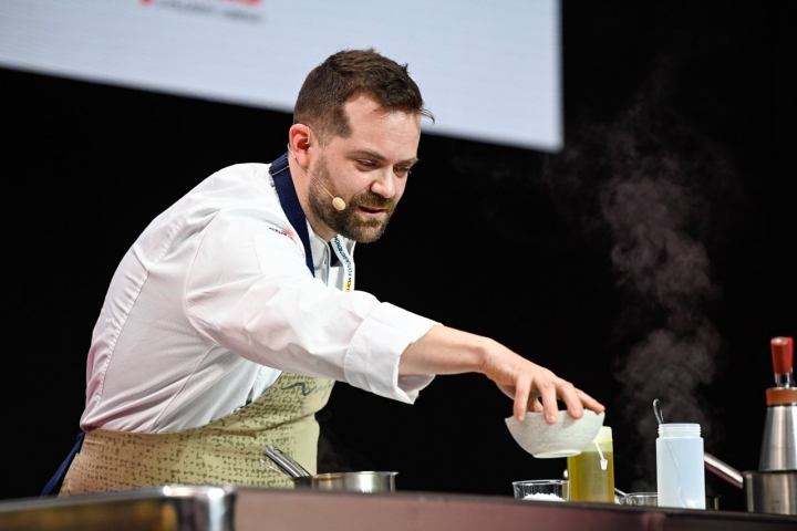 El cocinero Diego López en el Galicia Fórum Gastronómico 2024.