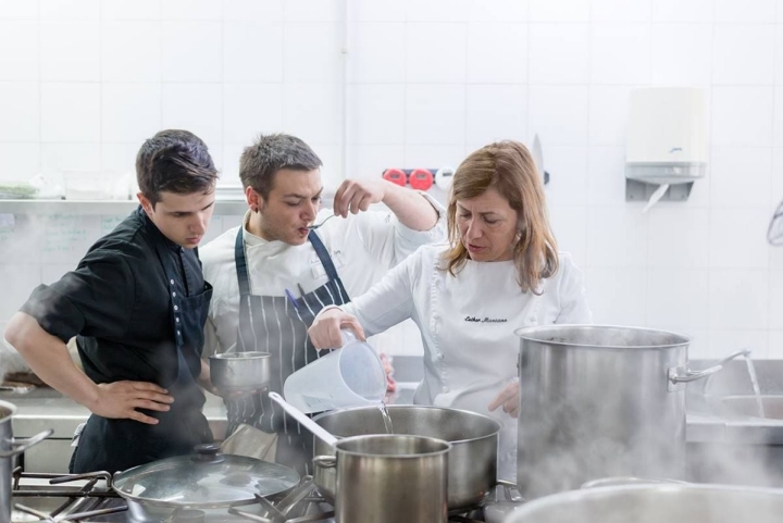 Sí, Esther Manzano borda lo que se le ponga por delante. Foto: Restaurante La Salgar.