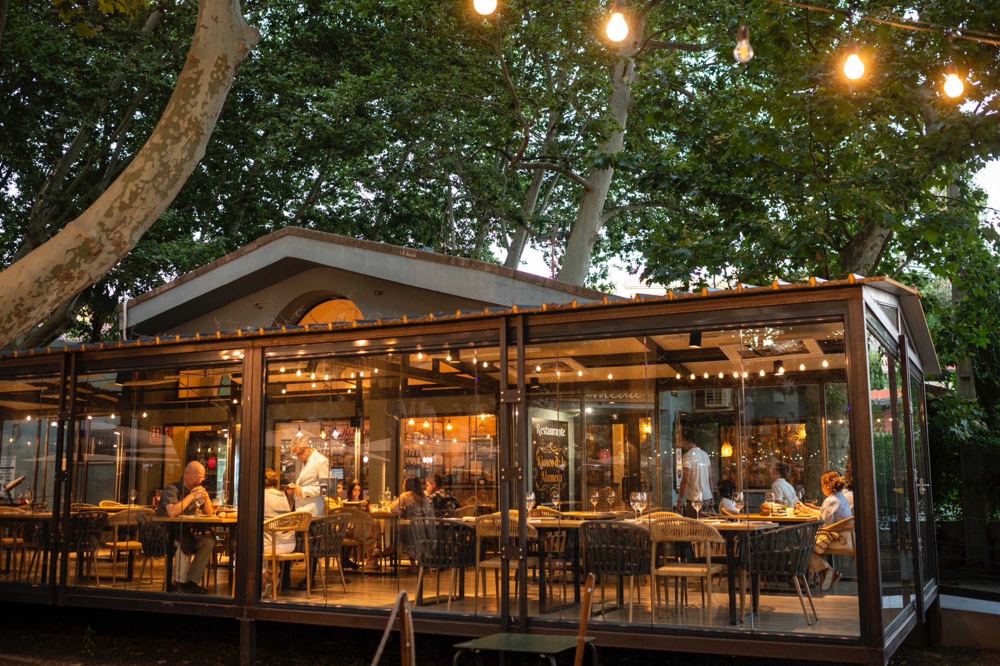 El Invernadero, la sala acristalada del restaurante