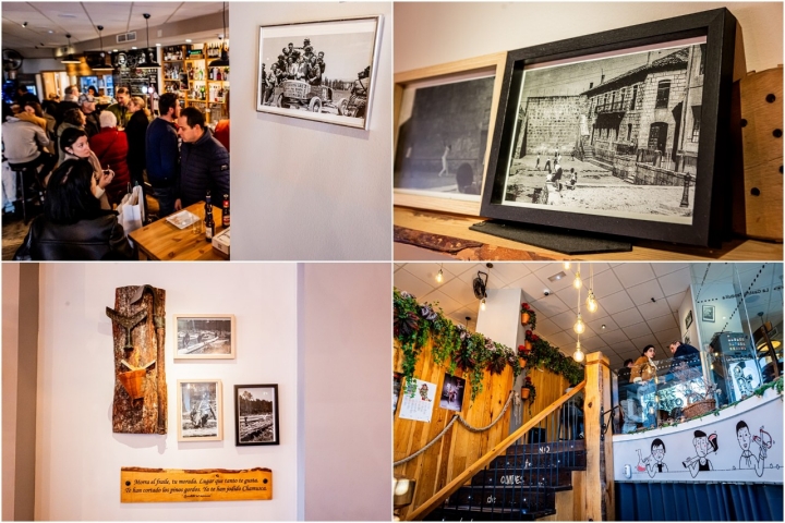 Guiños al origen y a la familia del propietario en la sala.