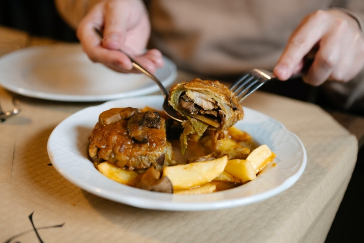 Repollo relleno del restaurante Ca'l Xabú (Asturias).