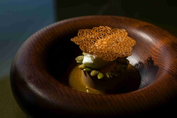 Postre del menú Piedras.