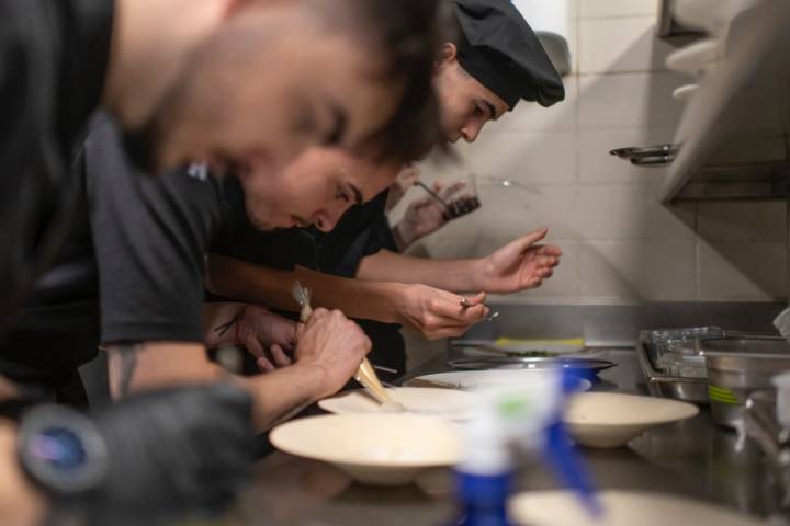 Javier Sanz en cocina