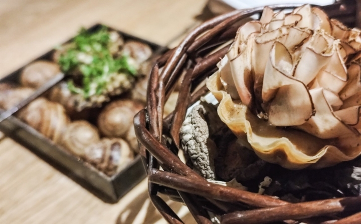 La tartaleta de setas representa el otoño en Las cuatro estaciones del menú.