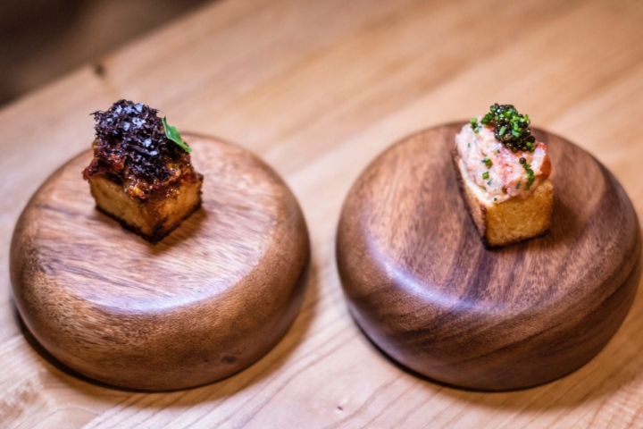 Restaurante Kuoco: brioches de 'lobster roll' y de 'steak tartar'