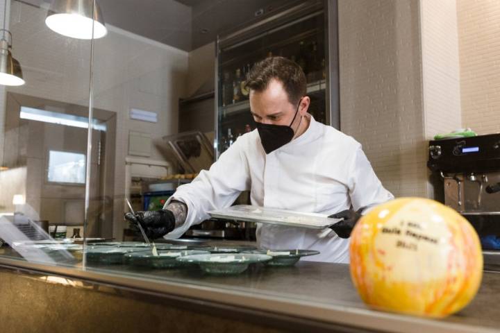 Restaurante 'La Senda' (Zaragoza): David Baldrich en cocina