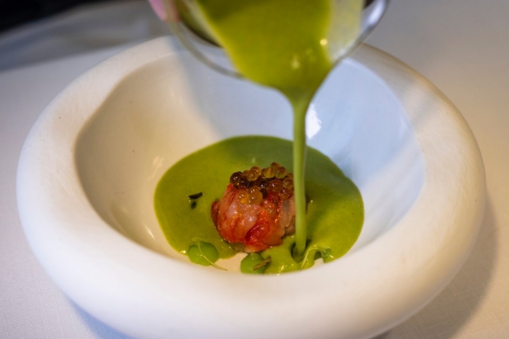 Restaurante 'LAV' (León): gazpacho de tomatillo verde mejicano de Mansilla