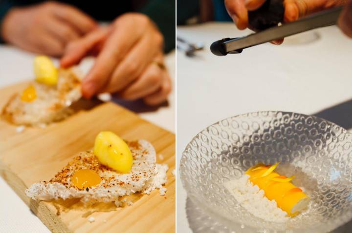 Restaurante 'Pablo' (León): postre de calabaza y sorbete de naranja