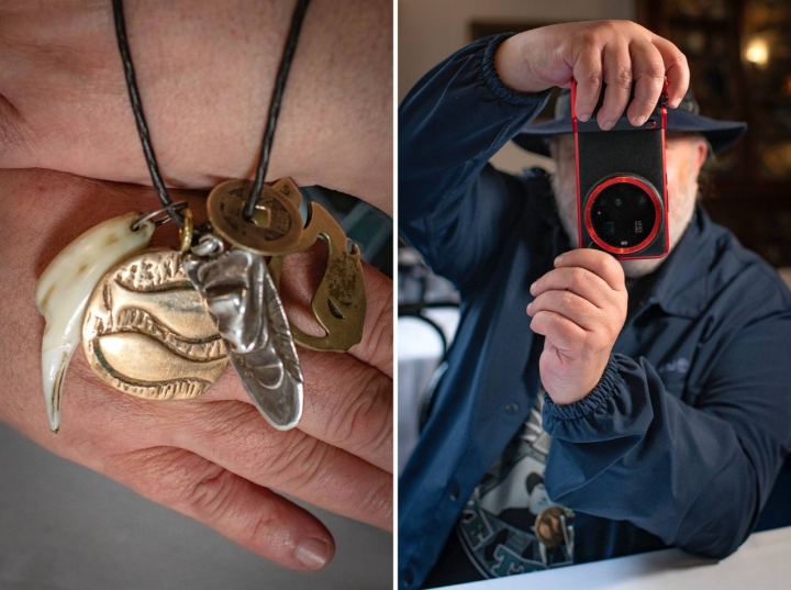 Detalle de los colgantes de Sacha