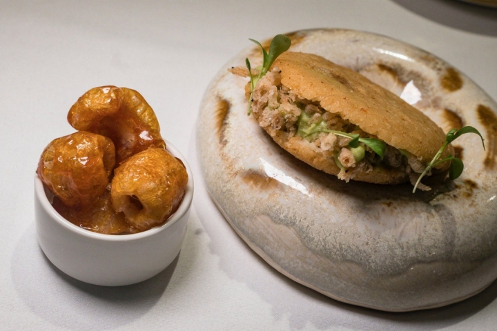 Arepa de cochino negro del restaurante Sanabria (Tenerife)