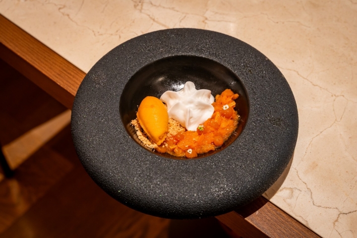 Restaurante Vinum Priorat postre zanahoria